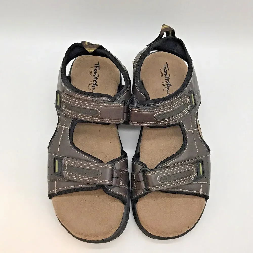 Thom McAn Daniel MemoTech  Sandals Men’s 9 Dark Brown & Black Beach Sport Shoes